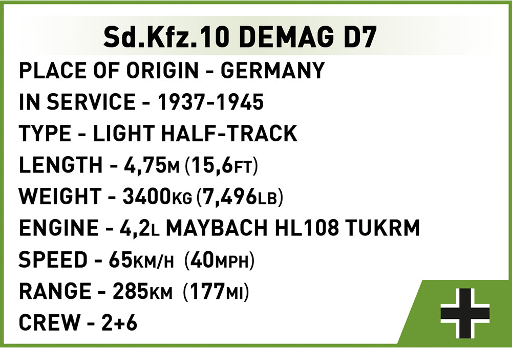 2273 - SD KFZ 10 Demag D7 (Cobi)