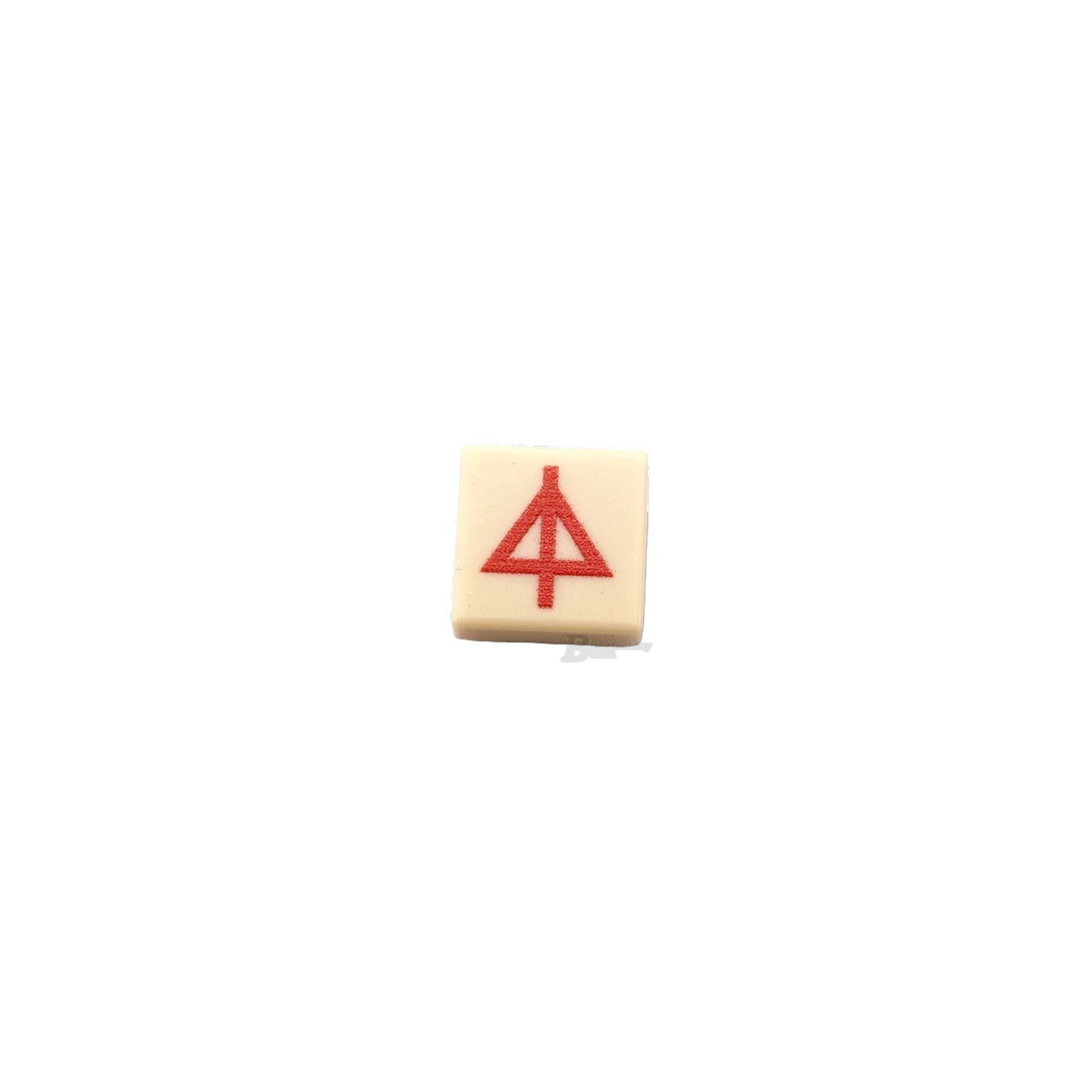 BF-0632 - Divisionsabzeichen 15. Pz. Division (Farbe: tan) Bedruckte-LEGO®-Fliese-1x1