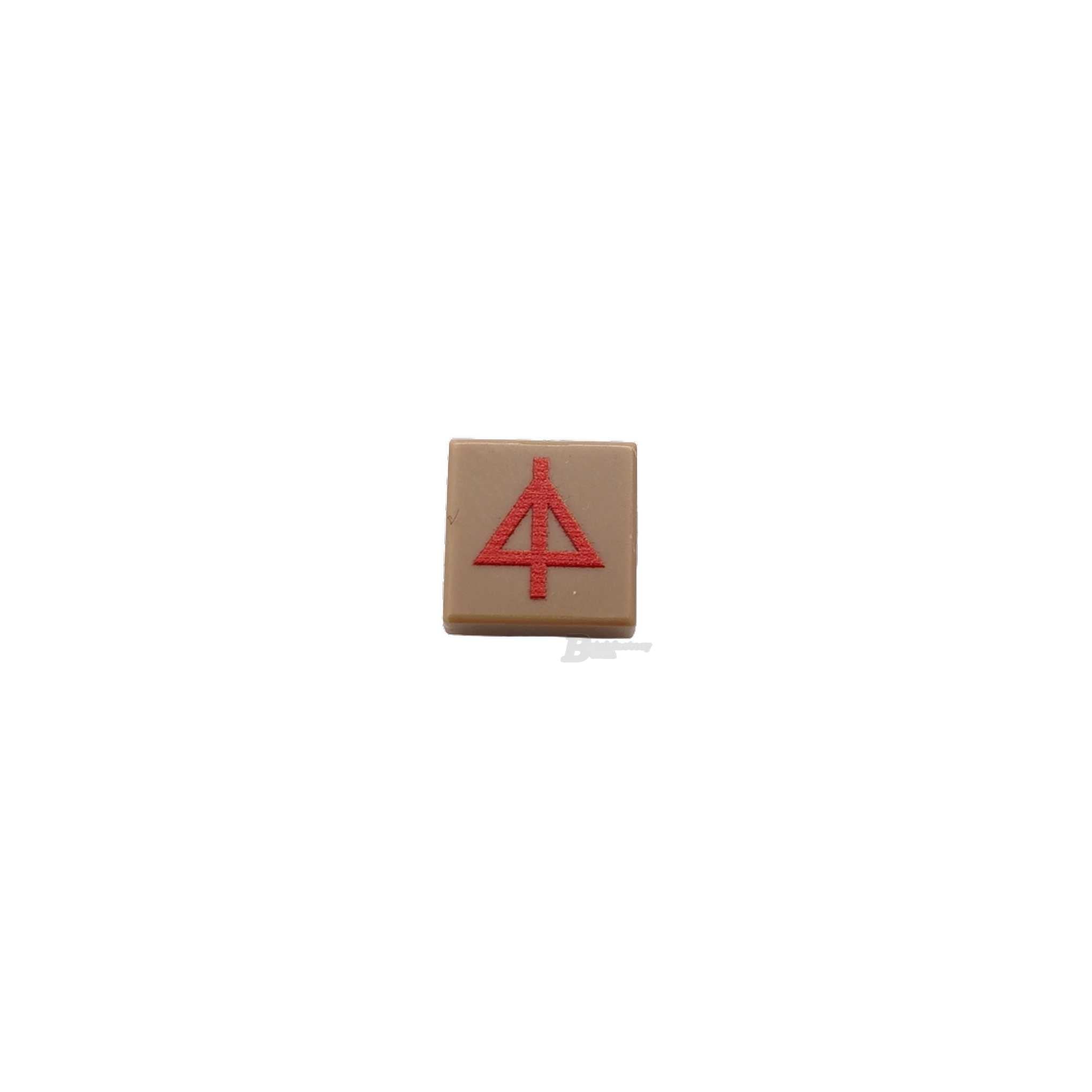 BF-0633 - Divisionsabzeichen 15. Pz. Division (Farbe: dark-tan) Bedruckte-LEGO®-Fliese-1x1