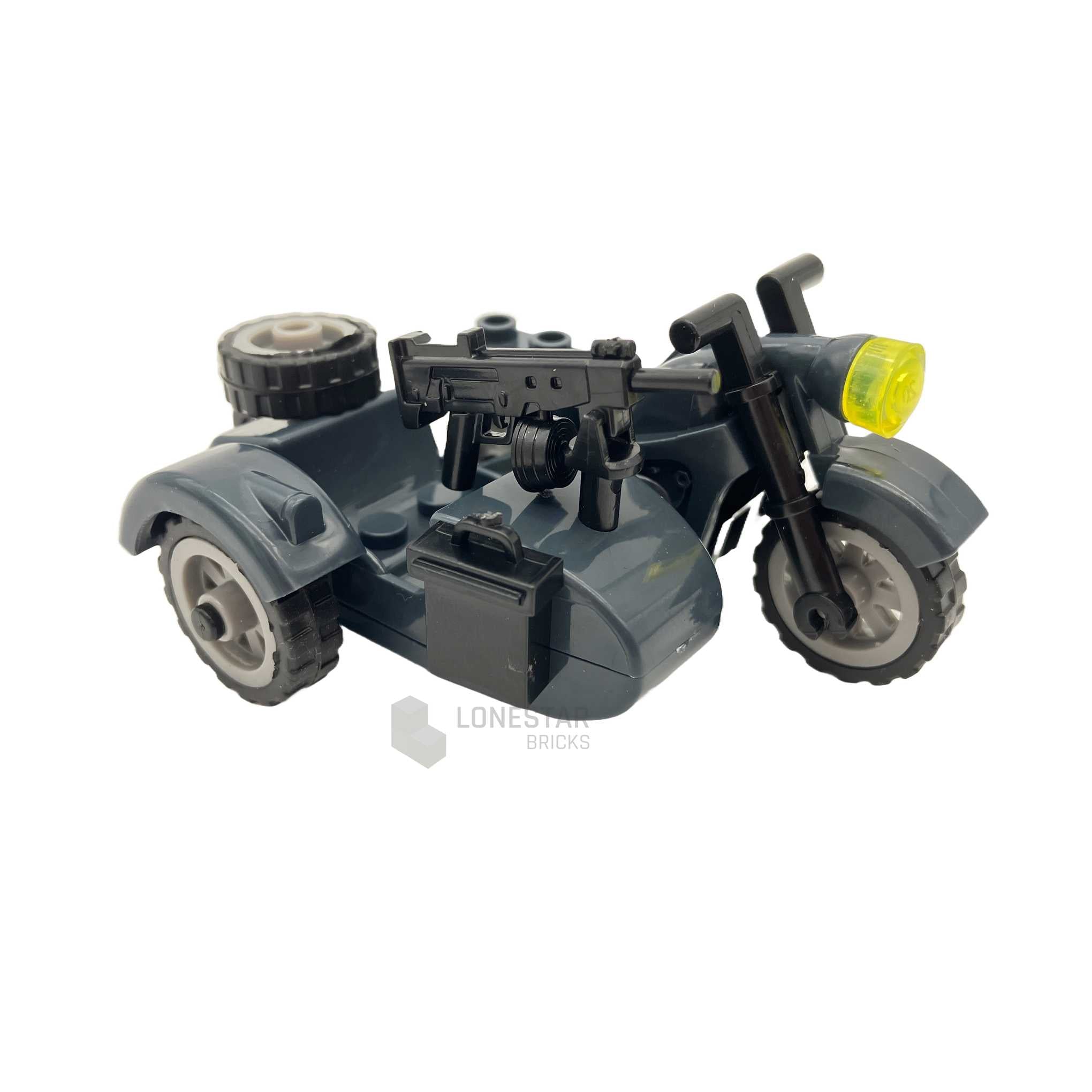 LB-70039 - Motorrad mit Beiwagen MG anthrazit (Lonestar Bricks)